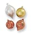Commodore 7174/109C Colored Round and Oval Ornaments (Set of 108)