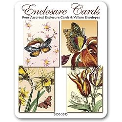 Botanical Butterfly - Set of Four Assorted Gift Cards and Vellum Envelopes