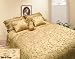 7pcs King Gold Jacquard Comforter Bed in a Bag Set