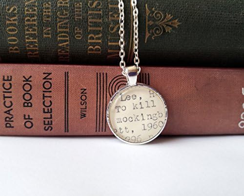 Silver To Kill A Mockingbird book necklace