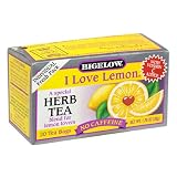 Bigelow I Love Lemon Herbal Tea, 20-Count Boxes (Pack of 6)