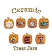 Collegiate Ceramic Pumpkin Treat Jars