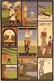 Golf Collage Rug 3'9x5'9 Multi