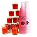 Rose Conditioner, Rose Shampoo and Body Wash with 12-pack of Rose Aromatherapy Candles