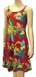 Missy Dress-Parrots on Red