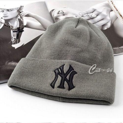 Unisex Men Women Hat Beanie Hip-Hop Wool Knitted Ski Cap Skull Warm Winter Cuff (Grey)