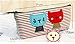 Deobox Cat Pencil Case Kitten Stripe Pen Bag, 4 Pack