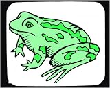Decorated Mouse Pad with green, spots, frog, sitting, amphibian