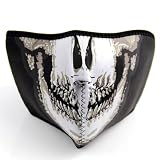 Swank Skull Black Design Reversible Warm Warmer Soft Comfortable Neoprene Half Face Mask Facemask Balaclava Ski Skiing Snowmobilings Snowboard Snow Snowmobile Snowvehicle