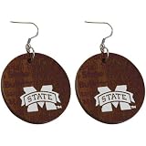 NCAA Dayna U Mississippi State Bulldogs Infinity Round Wooden Earrings