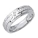 0.09ct High Polished Diamond Wedding Ring in 18K White Gold (GH, VS)