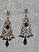 Stylish Long Cubic Zircon Dark Green Beads Earrings