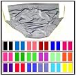Drawstring Bikini Brief with White Inset Panel Seamless Front in 17 Colors (Click to see colors)