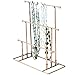 MyGift 13 inch Bronze Metal 3-Tier Necklace Bracelet Holder Jewelry Tower Hanger Organizer Display Rack