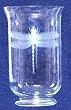 Individually Hand Etched Dragonfly Glass Candle Shade 11.5"h