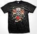 Painted Skull With Heart and Dagger T-shirt, El Amor Mata Lentamente Tattoo T-shirt