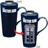 Doctor Who TARDIS Time Machine Heat Reactive 20-oz Ceramic Travel Mug w/ Lid