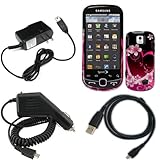 iNcido Brand Samsung Intercept Moment 2 M910 Combo Purple Love Protective C ....