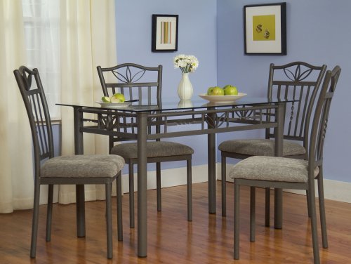 5 Pc Lily Dining Set - Gray