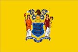 New Jersey State Flag Rayon On Staff 4 in. x 6 in.