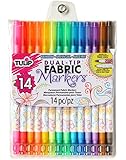 Tulip Dual-Tip Fabric Marker, 14-Pack