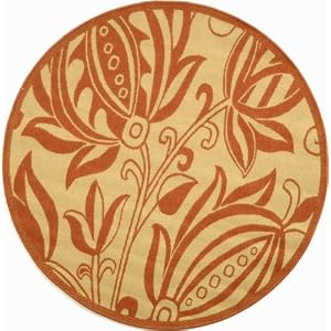 Andros Indoor Outdoor Polypropylene 6' 7 Round Rug