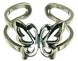 Image of Silver Butterfly Adjustable Toe Ring