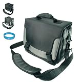 Camera Case for Sony Alpha SLTA55VL A550L A80Y NEX 5K/B DSLR Camera and Accessories (Black-Grey) + SumacLife Wisdom Courage Wristband