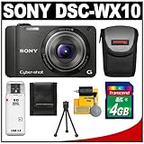 Sony Cyber-Shot DSC-WX10 Digital Camera (Black) with 3D Sweep Panorama + 4G ....