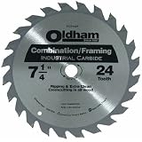 Buy 10 Pack Oldham B7254524 7-1 4 x 24 Tooth Full Kut Carbide Saw Blade Bulk by Oldham