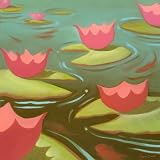 Oopsy Daisy Summerscape - Koi Fish Canvas Stretched Art by Angela Donato, 14 by 14-Inch