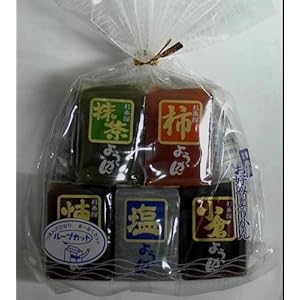 Sugimotoya Okonomi Yokan - Tranditional Japanese Sweet Bean Paste Jelly Cookie Cakes - 5 Flavors (Matcha, Persimmon, Read Bean, Salty, Cream) - 12.1 Oz -- New Arrival!