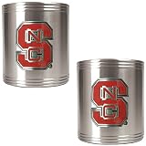 Great American Products North Carolina State Wolfpack 2 Piece Stainless Steel Can Holder Set