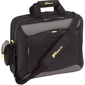 Targus CityGear Los Angeles Top Load Case for 17 Inch Notebooks TCG417 (Black with Grey) by