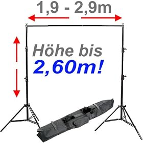 Jago - Support de fond r�glable jusqu'� 2,90m en largeur et 2,60m en hauteur (HISY01)