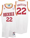 Clyde Drexler Jersey: adidas White Throwback Swingman #22 Houston Rockets Jersey