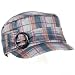 New Light Cotton Plaid Cadet Military Cabby Cap Hat Navy