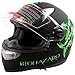 Bio-hazard Matte Black Dual Visor Full Face Motorcycle Helmet DOT (XL)