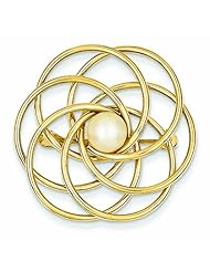 14K Gold Freshwater Cultured Pearl Pin