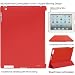 i-BLASON iPad 2 Case Smart Cover Compatible (Not Included) Ultra Slim 1.2mm (Red)
