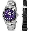 Invicta Men's 10664 Pro Diver Collection Bracelet and Rubber Watch Set