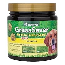 NaturVet GrassSaver Plus Enzymes for Dogs, 120 ct Soft Chews , Made in USA
