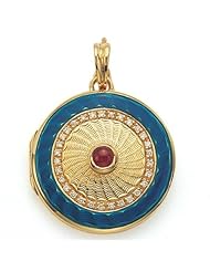 Victor Mayer 18K Gold Diamond Locket With Ruby 18K Yellow Gold