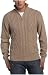 Alex Stevens Men's 100% Cotton Half Zip Cable Mock Sweater