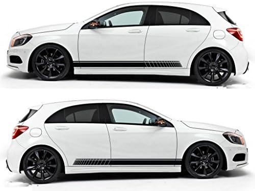mercedes benz A-Class W176 hatchback 5 doors racing stripes sticker decal kit germany amg A45 speed low slow