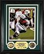 Thomas Jones Photo Mint with 2 24KT Gold Coins - New York Jets Plaque