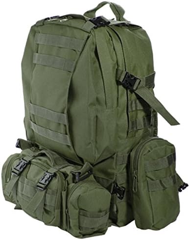 GP Tactical Combination Backpack, Camouflage Military Shoulders Bag, Multifunctional High Capacity Backpack For Outdoors,Come With A Badge As A FREE GIFT,Olive Green Style AS SHOWN