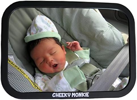 Premium Quality Baby Car Mirror - Fully Adjustable Large Convex Wide View of Your Back Seat Infant - Shatterproof with High Quality Double Straps - Makes for Best Baby Gifts