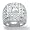 PalmBeach Jewelry Mens DiamonUltra™ Cubic Zirconia Sterling Silver Bezel-Set Ring