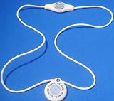 Power Silicon Balance Necklace Pendant White with Black Lettering